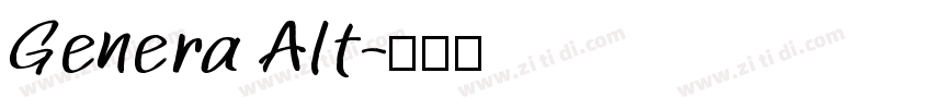 Genera Alt字体转换